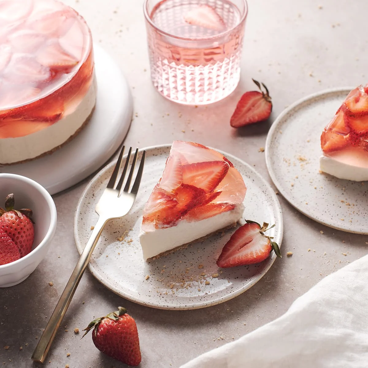 Strawberry Jelly Cheesecake