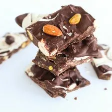 Dark and White Chocolate Bark with Mixed Fruits & Nuts