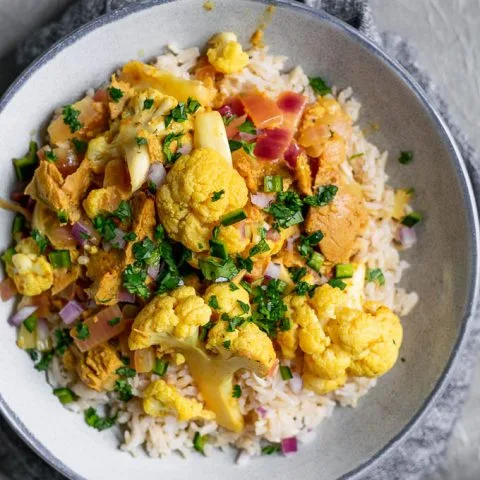 Coliflor y Seitán Tandoori