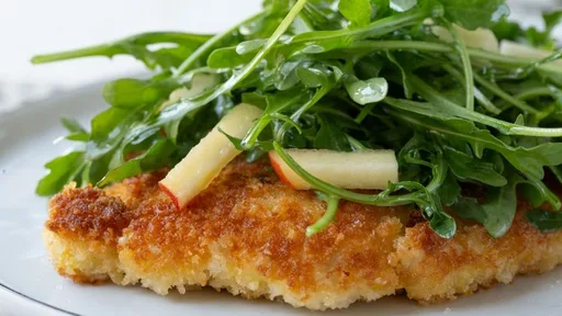 Milanesa de Pollo al Parmesano con Ensalada Sencilla de Rúcula