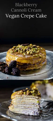Cannoli Cream Vegan Crepe Cake