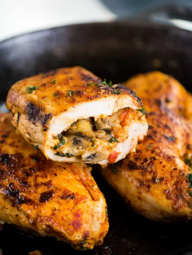 Pechuga de Pollo Rellena de Champiñones