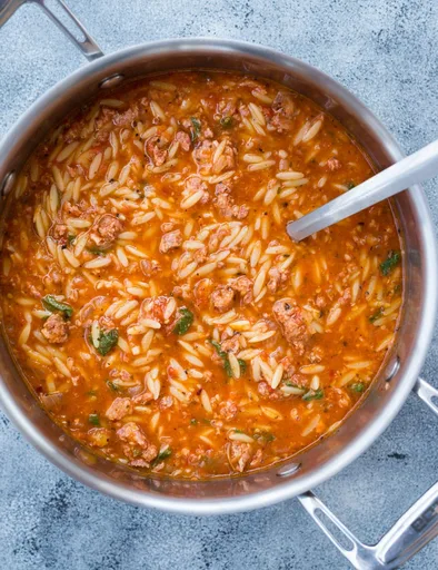 Italian Sausage Soup With Orzo