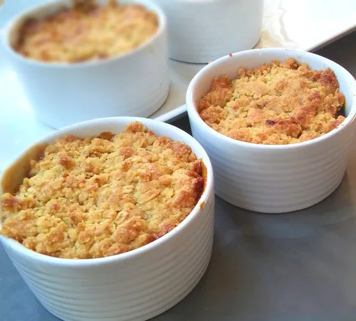Crujiente de manzana y avena
