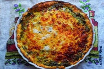 Quiche de espinacas y queso feta