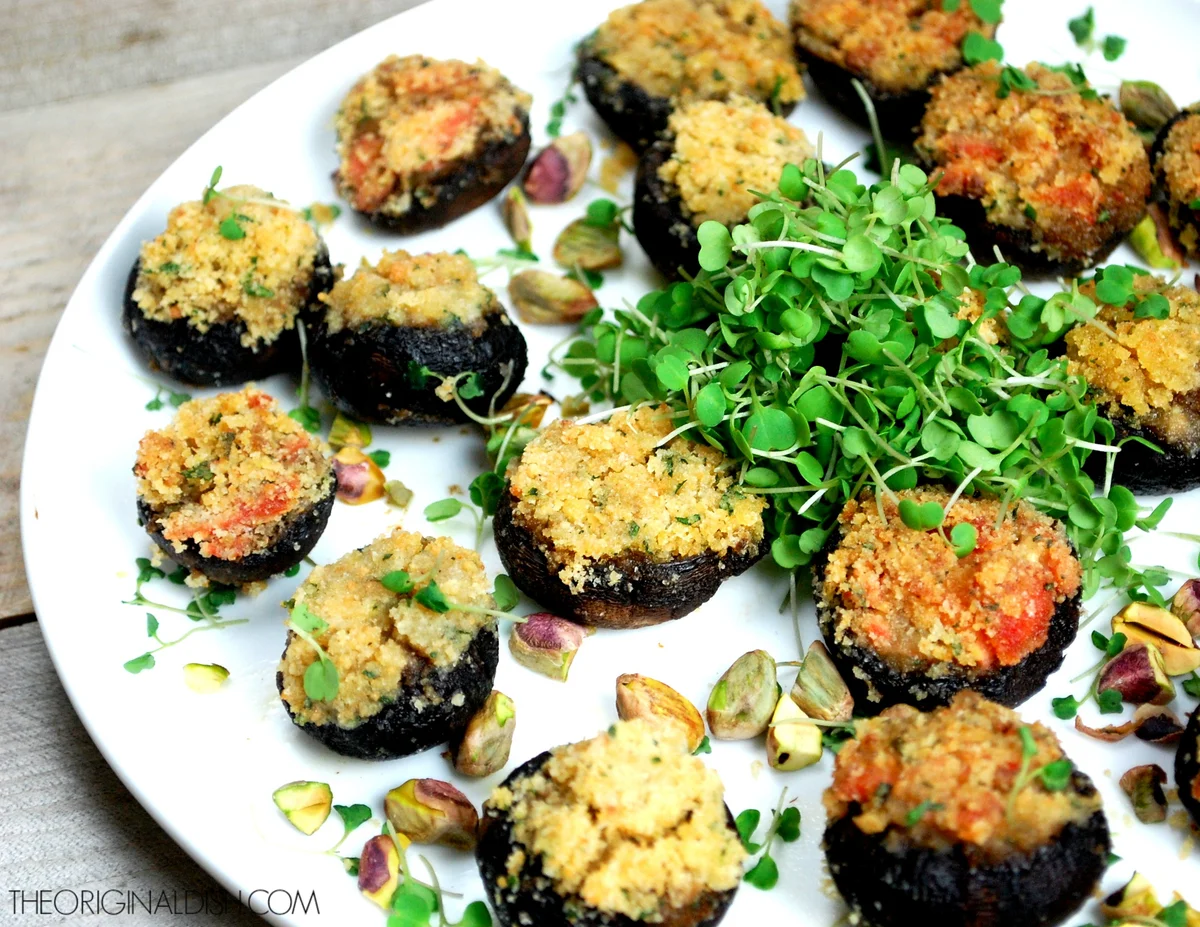 Crab & Salmon Stuffed Mushrooms