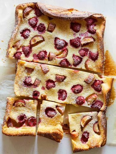 Raspberry-Rhubarb Clafoutis