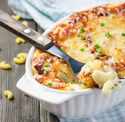 Macarrones con queso al horno