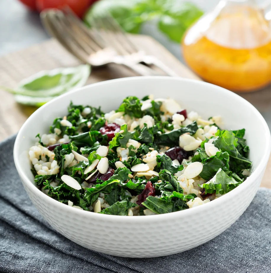 Warm Kale and Brown Rice Salad