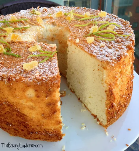Lime & Ginger Angel Food Cake