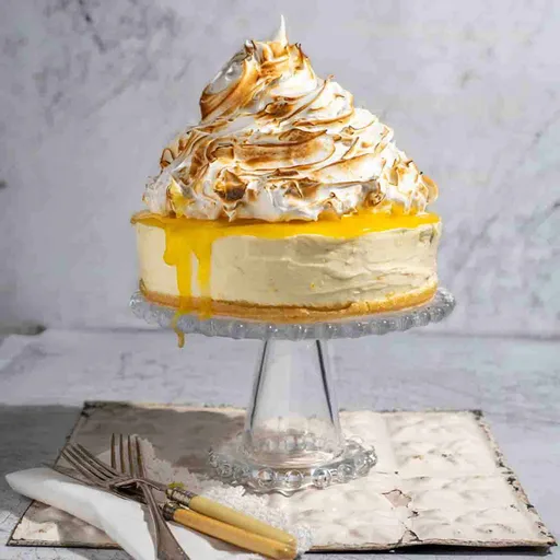 Tarta de Queso con Merengue de Limón (Sin Horno)