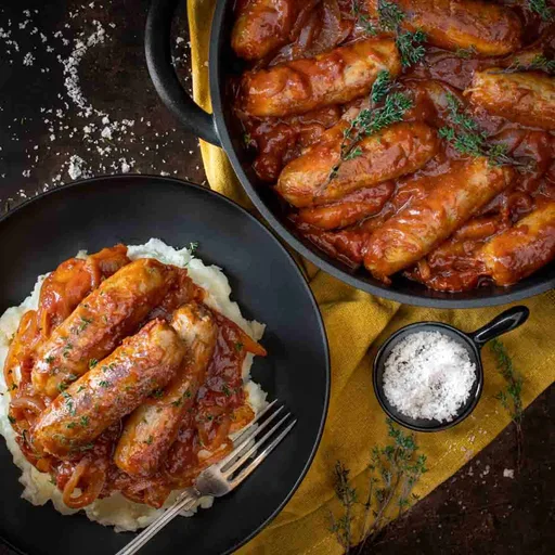 Las mejores salchichas picantes con salsa