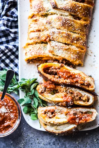 Stromboli de cordero americano