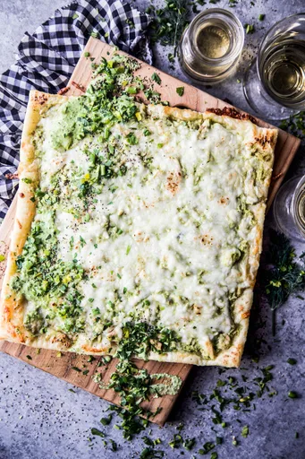 Green Goddess Tuna Puff Pastry Tart