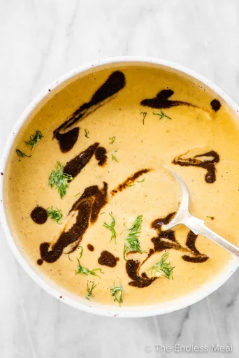 Roasted Fennel Black Garlic Soup Recipe