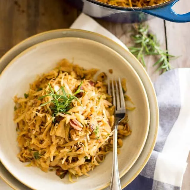 Braised Cabbage – with Apple, Hazelnut and Smokey Bacon