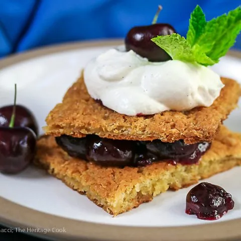 Fresh Cherry Shortcake with White Chocolate Whipped Cream (Gluten-Free)