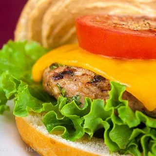 Juicy Turkey Burgers with Harissa Aioli (GF)