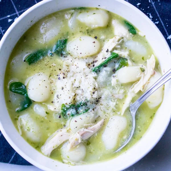 Gnocchi Chicken Pesto Soup