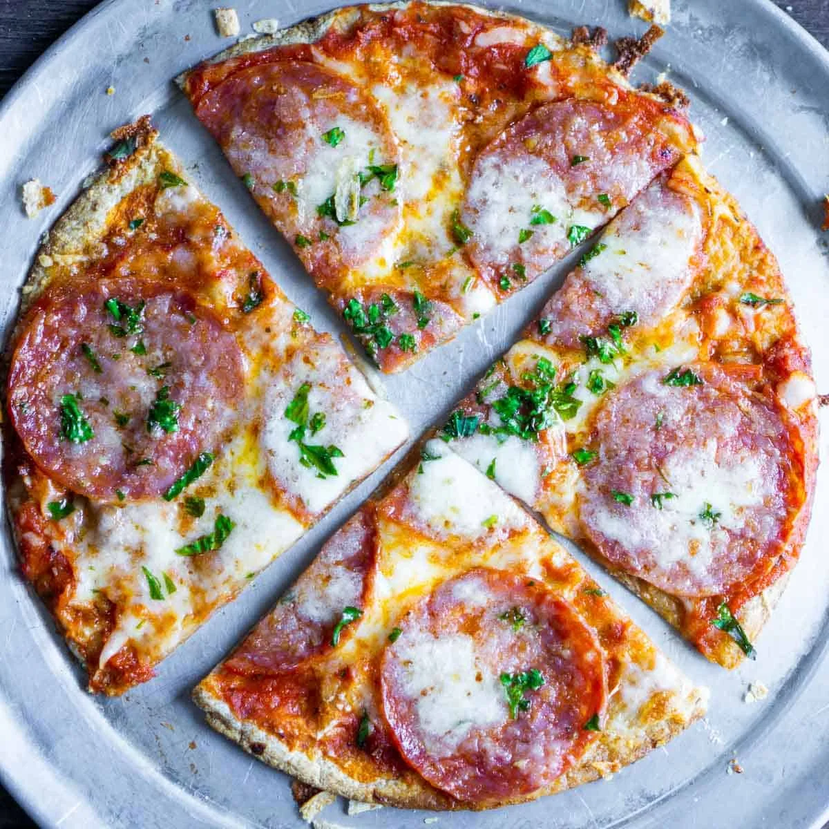 Receta de pizza con tortilla