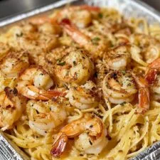 Receta de linguine con gambas al ajillo