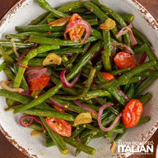 Italian Green Beans Recipe with Tomatoes + Video