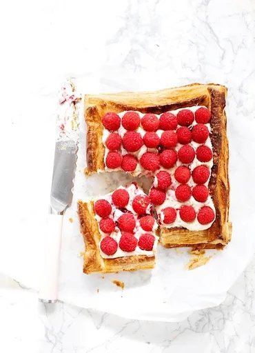 Raspberry Puff Pastry Tart