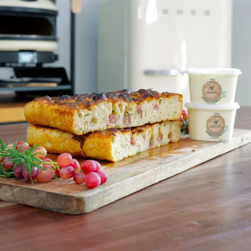 Pan focaccia sin amasar