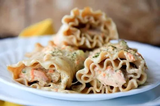 Salmon Parmesan Lasagna Roll-Ups