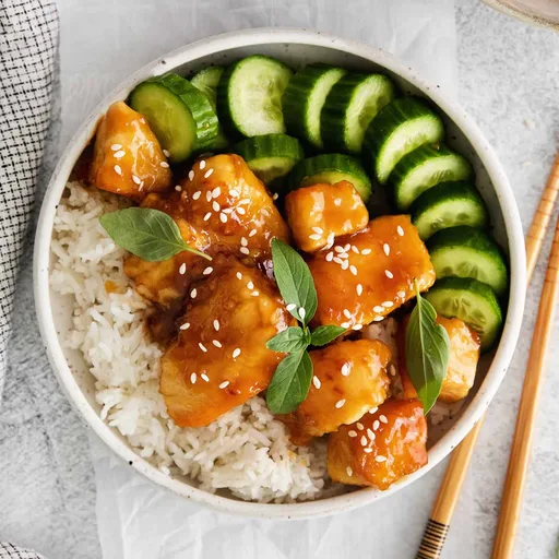 Honey Garlic Chicken Bowls