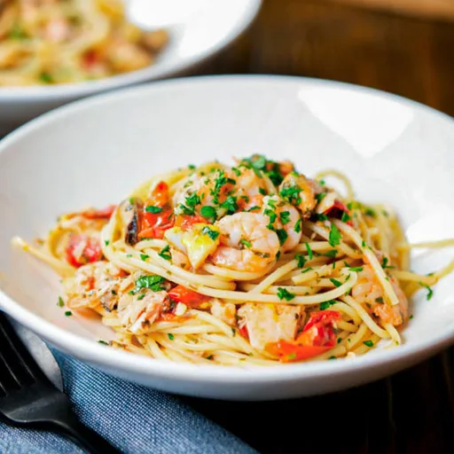 Receta de pasta con marisco a la italiana