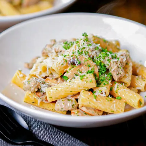 Pasta cremosa a la boscaiola