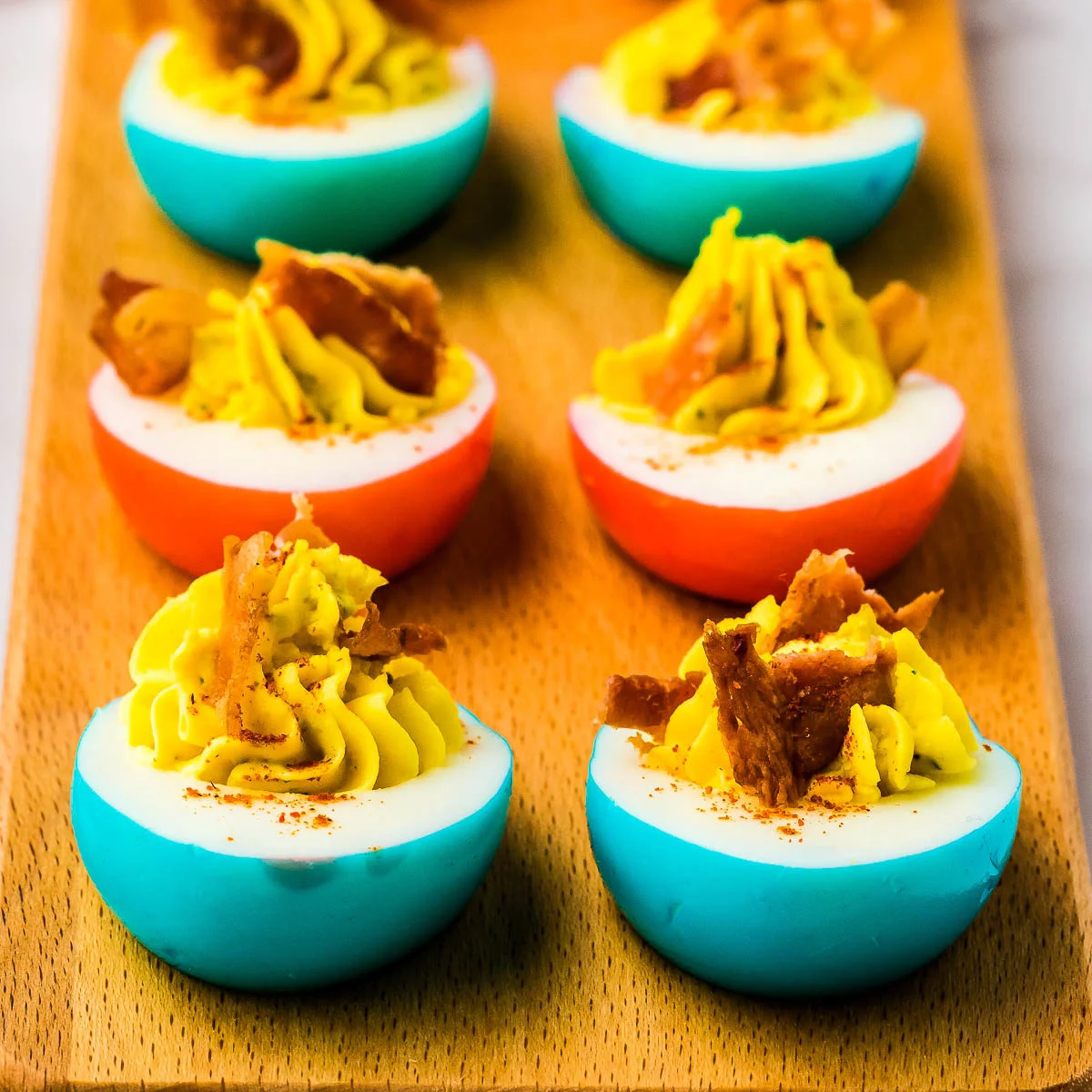 Colored Deviled Eggs Recipe