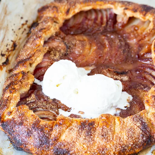 Peach Galette with Puff Pastry
