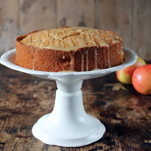 Apple Cider Cake with Salted Cider Caramel Drizzle