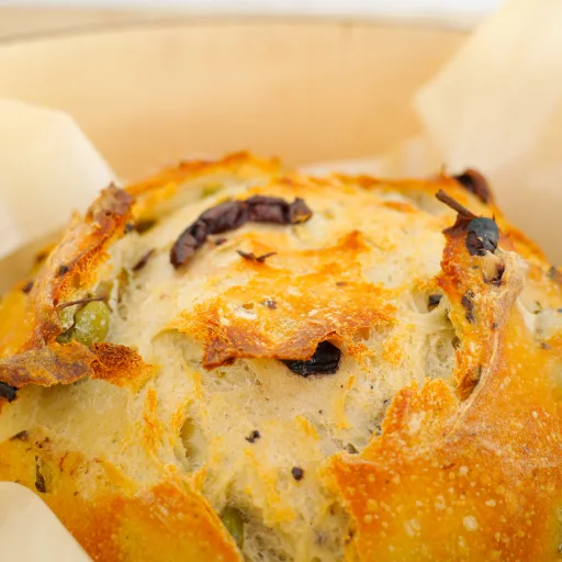 No Knead Olive Bread