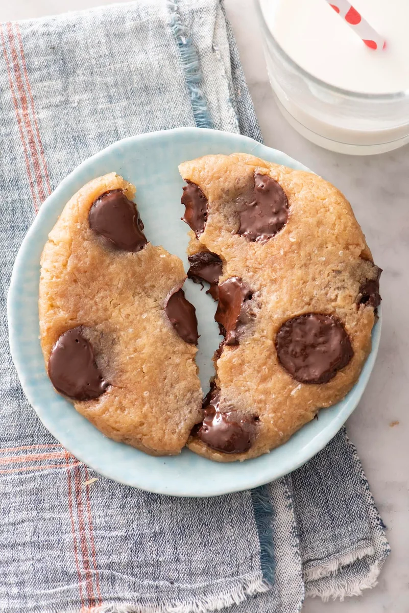 Microwave Chocolate Chip Sea Salt Cookie for ONE