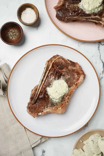 Sous Vide New York Strip with Blue Cheese Butter