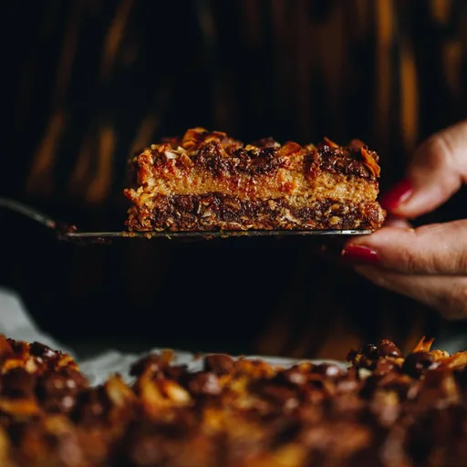 Keke Tapatahi Karamea Ōti - Caramel Oat Slice