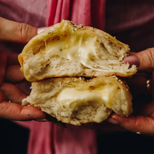 Panecillos sin amasar rellenos de queso