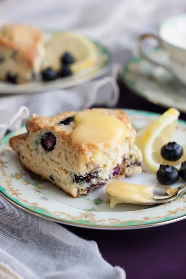 Lemon Blueberry Cream Scones