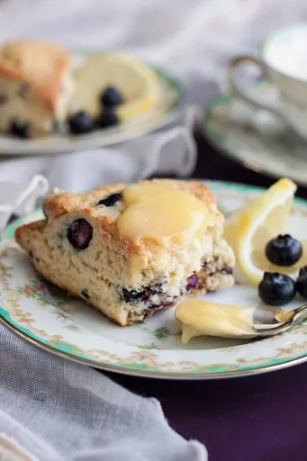 Lemon Blueberry Cream Scones