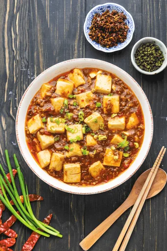 Mapo tofu con cerdo picado