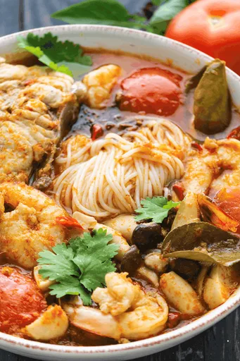 Vietnamese-Inspired Tom Yum Noodle Soup