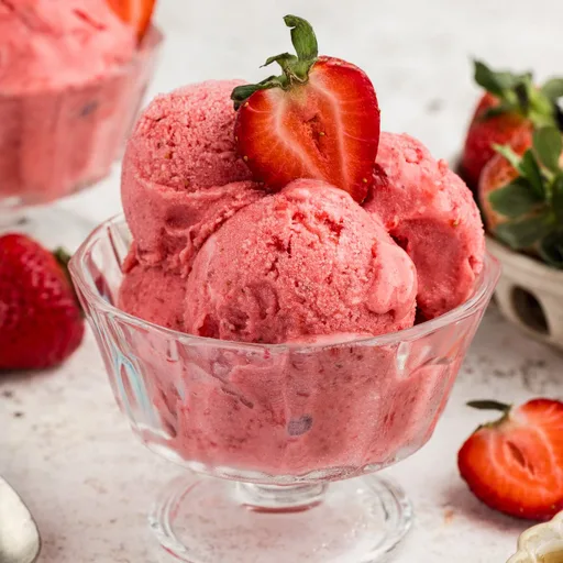 Yogur helado de fresa