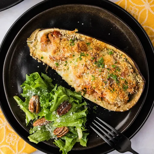 Stuffed Baked Eggplant Parmesan
