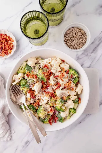 Ensalada de brócoli y coliflor