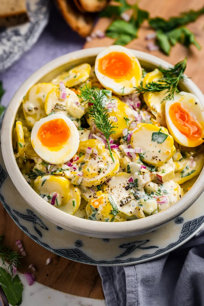 Norddeutscher Kartoffelsalat mit Mayo