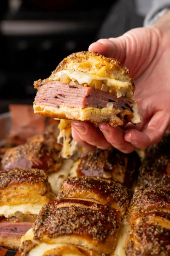 Sheet Pan Reuben Sliders