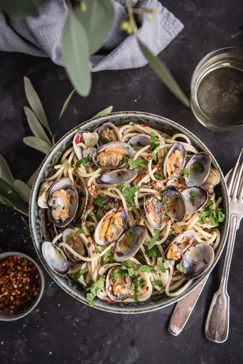 Receta de espaguetis con almejas